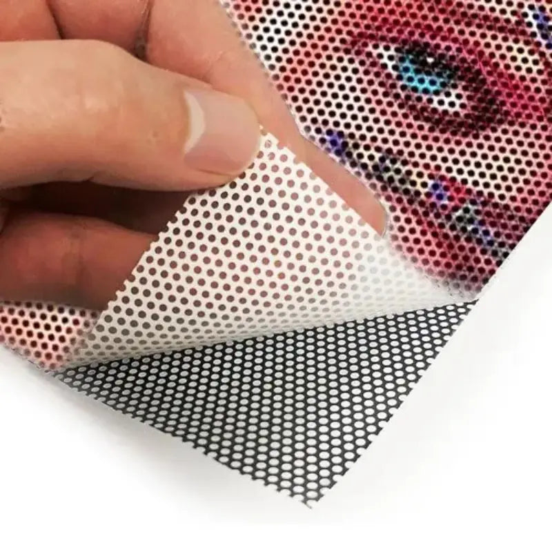 Microperforated adhesive