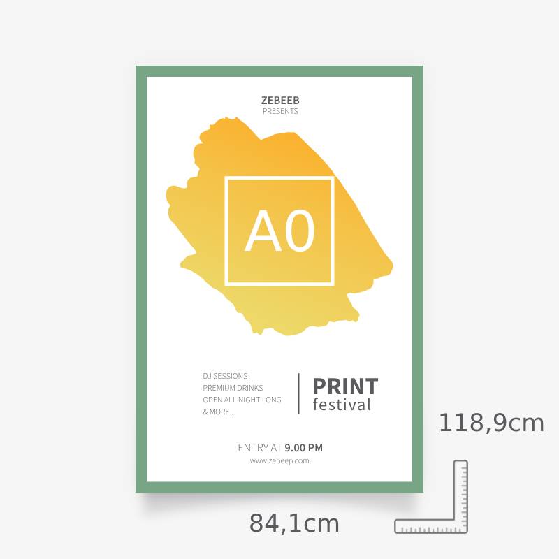 A0 poster - personalized printing with Zebeep