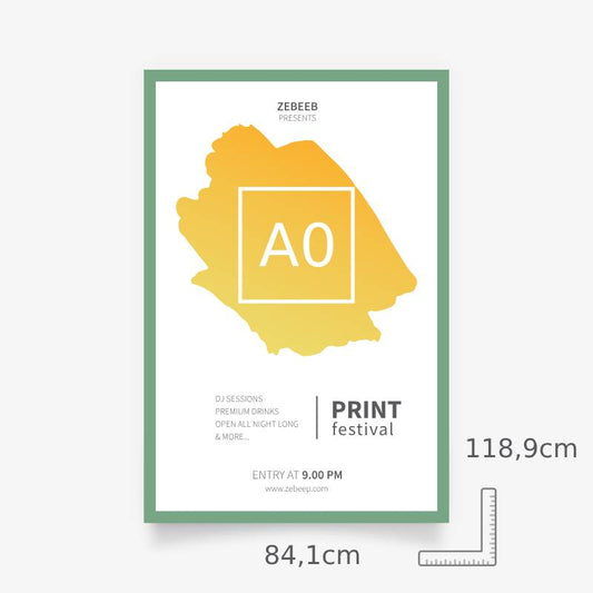 A0 poster - personalized printing with Zebeep