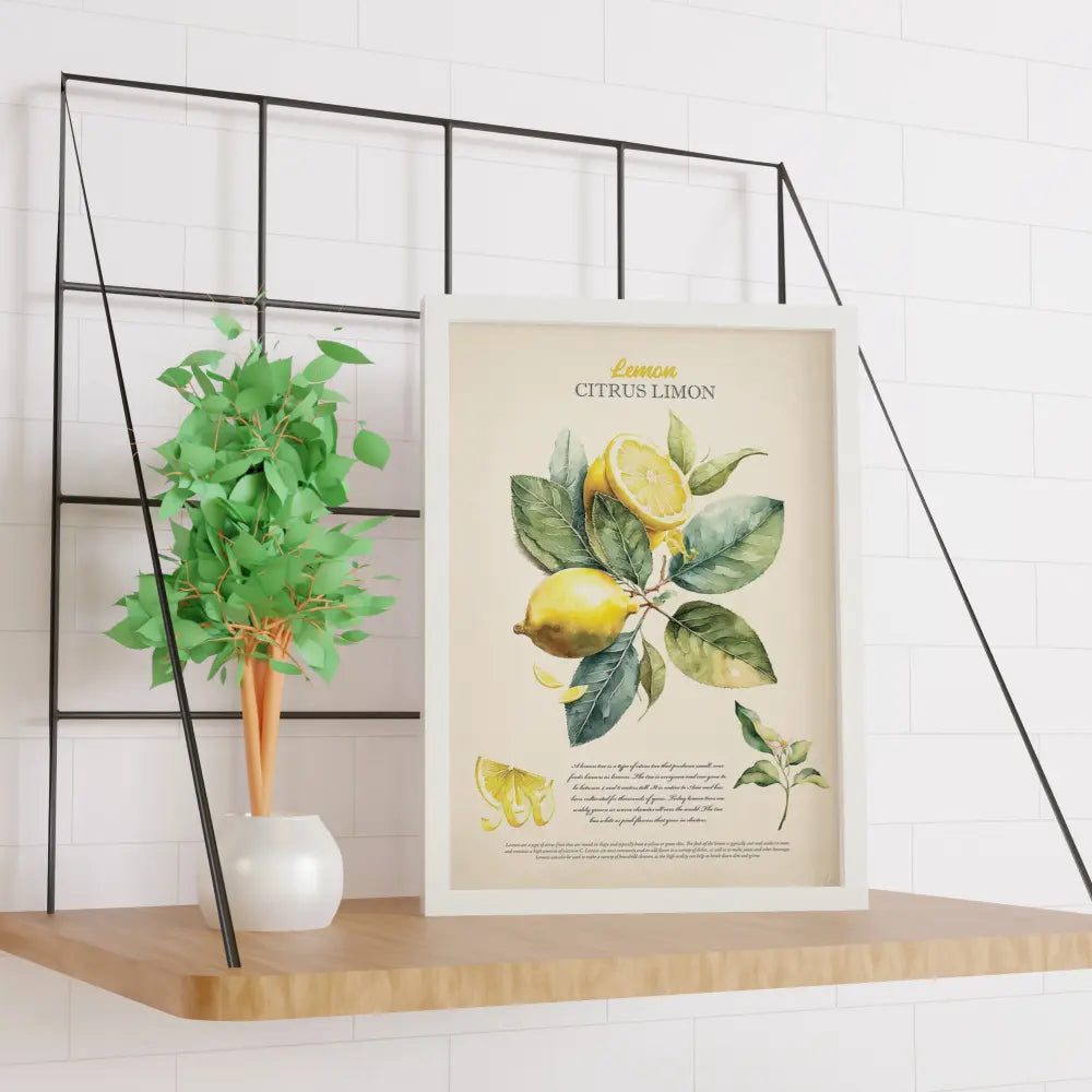 A custom-made poster on a shelf