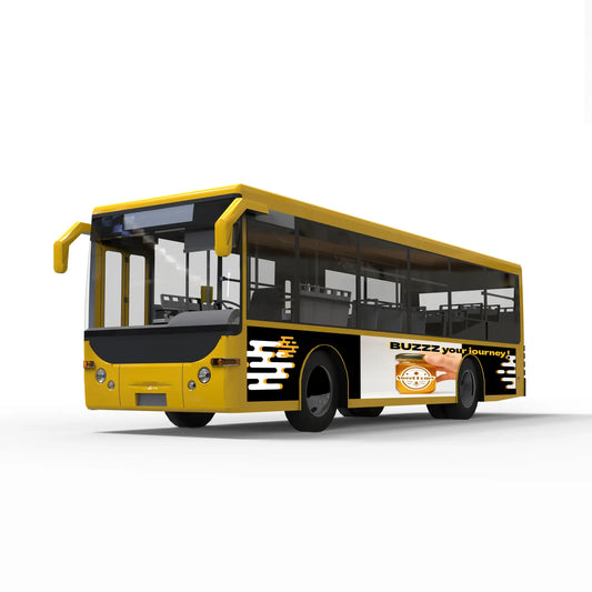 Left side bus poster with Zebeep, your printing partner